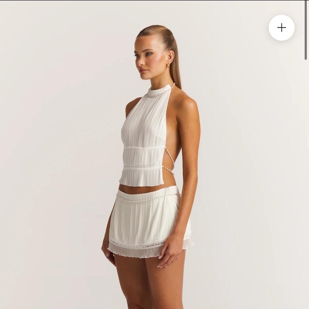 NWT Sasha Therese Perla Top White